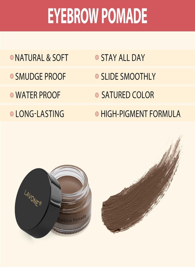 LAVONE Hair-Like Eyebrow Pen Makeup kit, Eyebrow Pencils for Women with Waterproof Microblading Eyebrow Pencil, Eyebrow Pomade, Eyeliner and Eyebrow Brush, Create Full, Natural Brows, Dark Brown - Image 5
